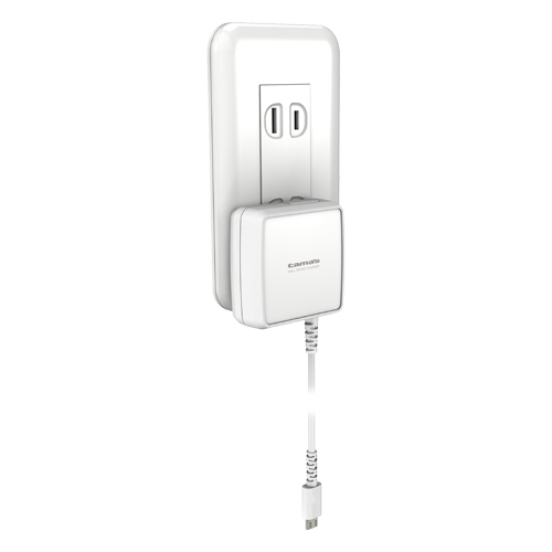 商品写真3 TA92SUW「microUSB コンセントチャージャー 2.4A+Aポート」