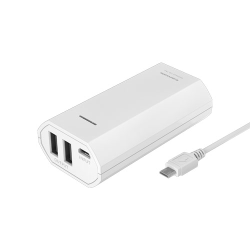 商品写真3 TL86SAK,TL86SAR,TL86SAW「モバイルバッテリー5200USB-A2ポート2.4A」