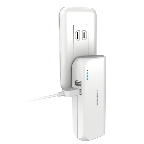 商品写真3 TPLA14SAW「ACモバイルバッテリー5200 USB-A2ポート2.4A」