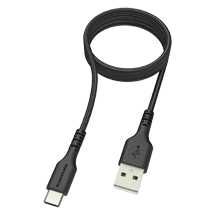商品写真 TH230CAT10K「USB2.0 Type-C/USBやわらかタフケーブル1.0m ブラック」