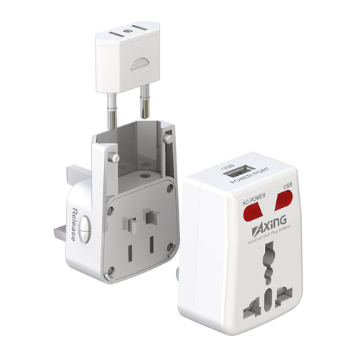 FSK04W 「海外用USB付マルチコンセント」 | 製品情報 | 多摩電子工業