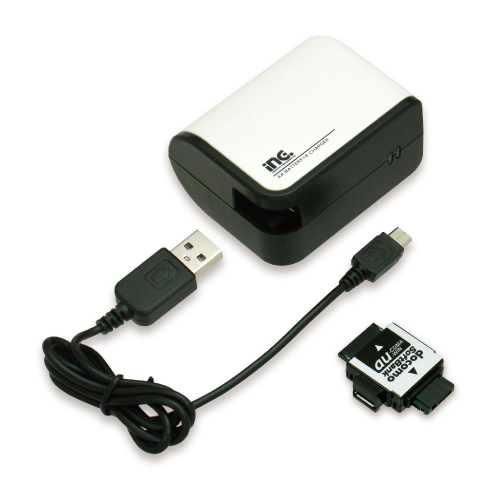 商品写真2 TD028MW「でんちDEチャージ3×4 1A 3コネクタ」