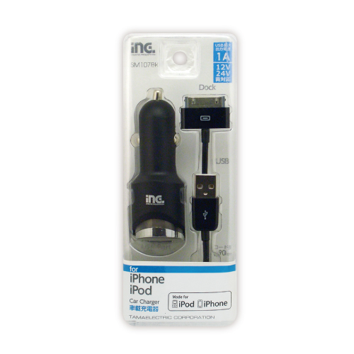 SM107BK,SM107WH 「車載充電器Dockｹｰﾌﾞﾙｾｯﾄ」 | 製品情報 | 多摩電子